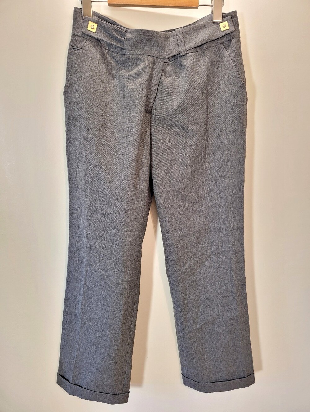 Diane Von Furstenberg Gray Wool Blend Trouser Pants - Size 6 - 28-31"